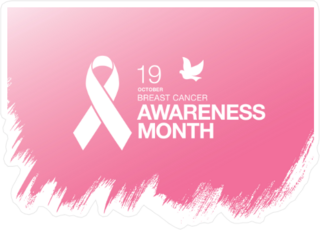 Pink Breast Cancer Awareness Sticker