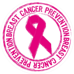 Pink Breast Cancer Prevention Stamp Sticker
