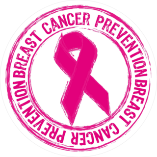 Pink Breast Cancer Prevention Stamp Sticker