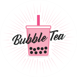 Pink Bubble Tea Tapioca Boba Sticker