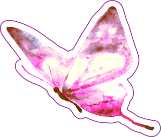 Pink Butterflies Sticker