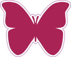 Pink Butterfly Sticker
