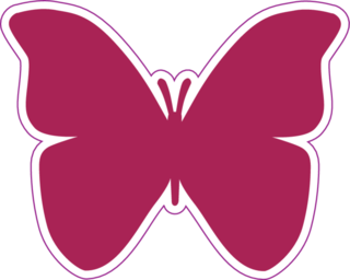 Pink Butterfly Sticker