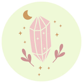 Pink Celestial Crystal Sticker