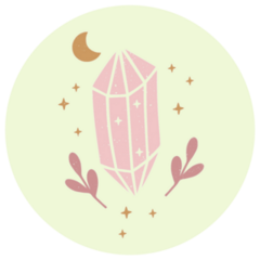 Pink Celestial Crystal Sticker