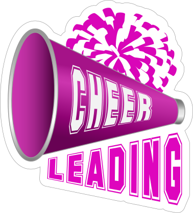 Pink Cheerleading Sticker