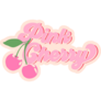 Pink Cherry Text Sticker