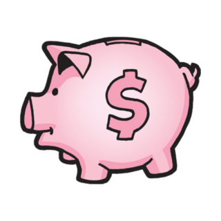 Pink Classic Piggy Bank Sticker