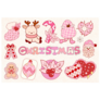 Pink Coquette Xmas Sticker Sheet