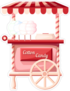 Pink Cotton Candy Cart Sticker