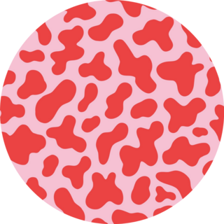 Pink Cow Print Sticker