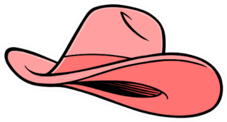 Pink Cowgirl Hat Sticker