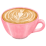 Pink Cup Of Coffee Sticker