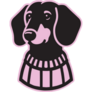 Pink Dachshund Sticker