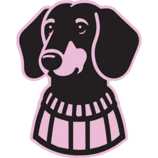 Pink Dachshund Sticker