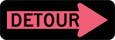 Pink Detour Right Sticker