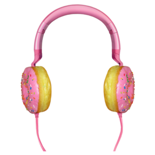 Pink Donut Headphones Sticker