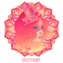 Pink Drawing Of Sagittarius Astrological Sticker