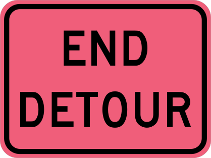 Pink End Detour Sticker