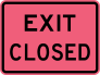 Pink Exit Closed Sticker