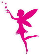 Pink Fairy Silhouette Sticker