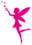 Pink Fairy Silhouette Sticker
