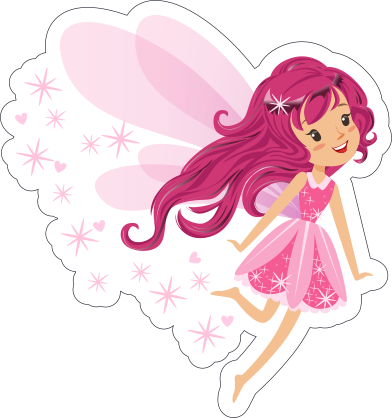 Pink Fairy with Pixie Dust Sticker