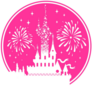 Pink Fairytale Castle Sticker