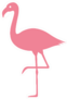 Pink Flamingo Bird Icon Sticker