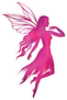 Pink Flying Watercolor Fairy Sticker