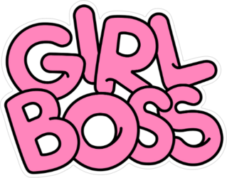 Pink Girl Boss Sticker