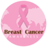 Pink Globe With Ribbon For World Breast Cancer Day Sticker