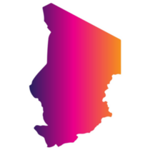 Pink Gradient Chad Map Sticker