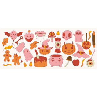 Pink Halloween Sticker Sheet