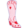 Pink Heart Cowgirl Boots Sticker 