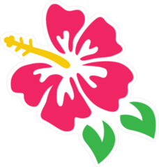 Pink Hibiscus Graphic Sticker