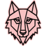 Pink Husky Outline Sticker