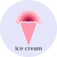 Pink Ice Cream Bright Sticker