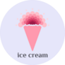 Pink Ice Cream Bright Sticker