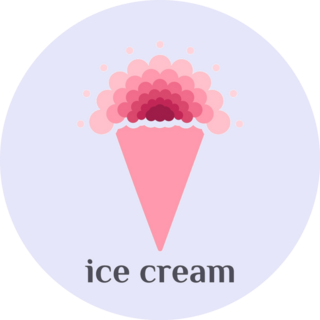 Pink Ice Cream Bright Sticker