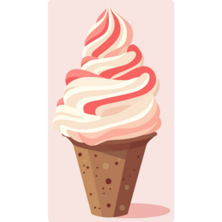 Pink Ice Cream Swirl Sticker