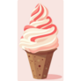 Pink Ice Cream Swirl Sticker