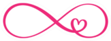 Pink Infinity Sign With Heart Sticker