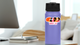 Pink International Womens Day Sticker on a Water Bottle (New) example