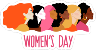 Pink International Womens Day Sticker