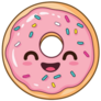 Pink Kawaii Donut Sticker