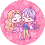 Pink Kawaii Valentine Day Anime Girl And Boy