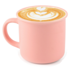 Pink Latte Coffee Sticker