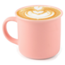 Pink Latte Coffee Sticker