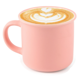 Pink Latte Coffee Sticker